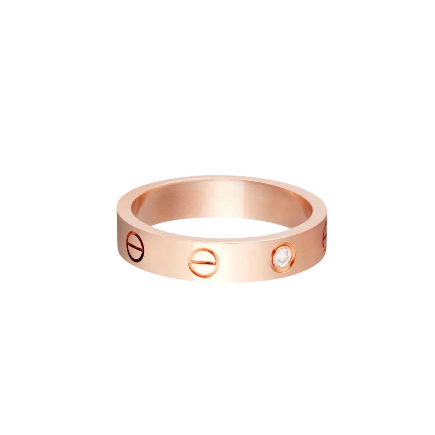[Noble Aura jewelry]LOVE 4MM 1 DIAMOND RING