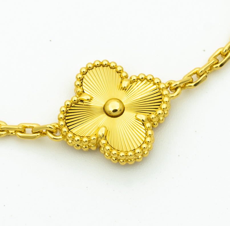 [Noble Aura jewelry] CLOVER 5 MOTIF LASER BRACELET COLLECTION