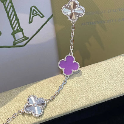 [Noble Aura jewelry] CLOVER 5 MOTIF VIOLET BRACELET COLLECTION