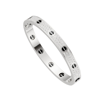[Noble Aura jewelry]LOVE BRACELET 6.1MM DIAMOND-PAVED CERAMIC