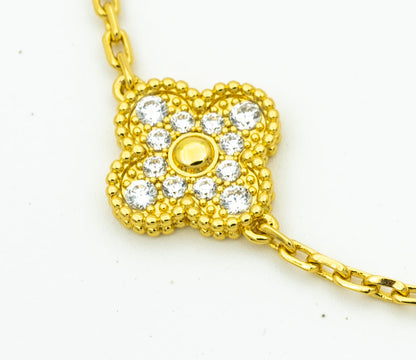 [Noble Aura jewelry]CLOVER BRACELET 5 MOTIFS GOLD DIAMOND