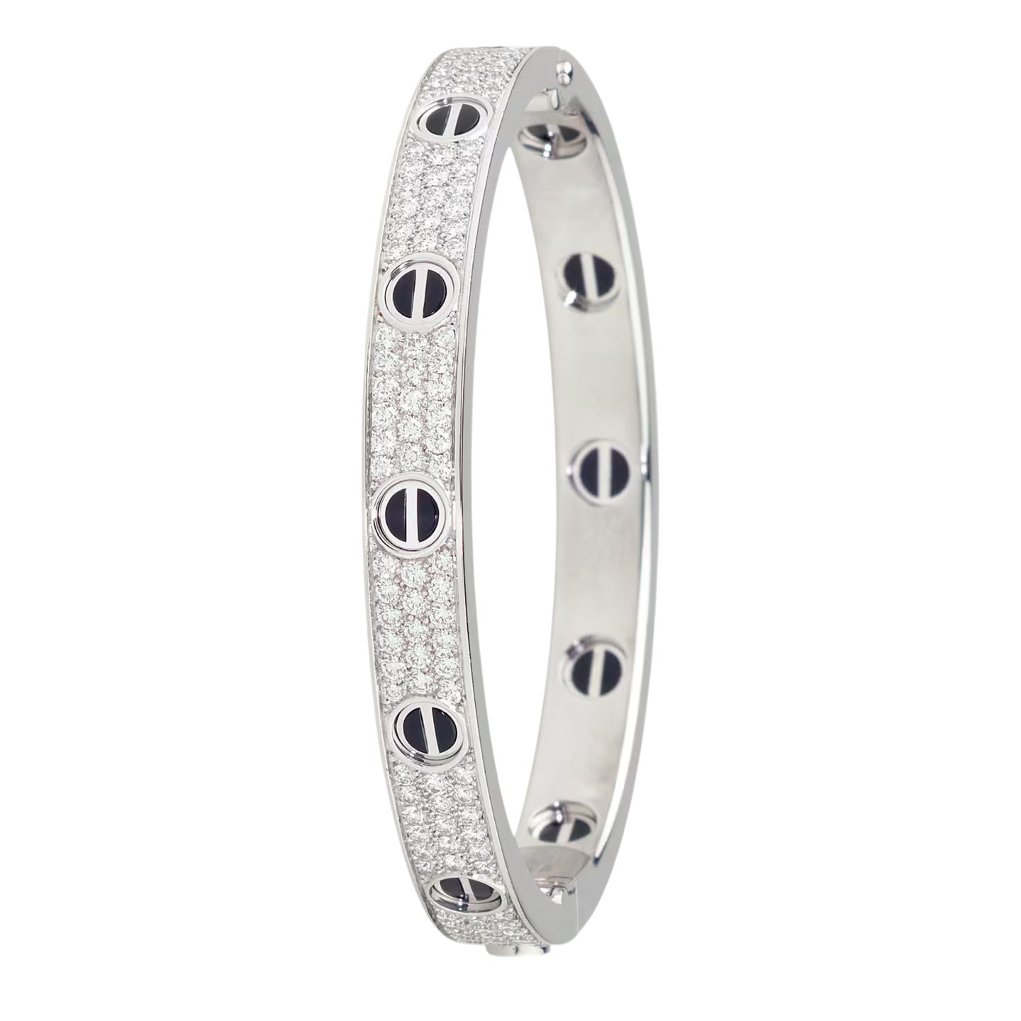 [Noble Aura jewelry]LOVE BRACELET 6.1MM DIAMOND-PAVED CERAMIC