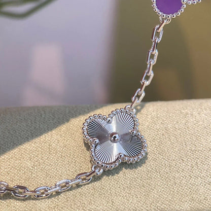 [Noble Aura jewelry] CLOVER 5 MOTIF VIOLET BRACELET COLLECTION