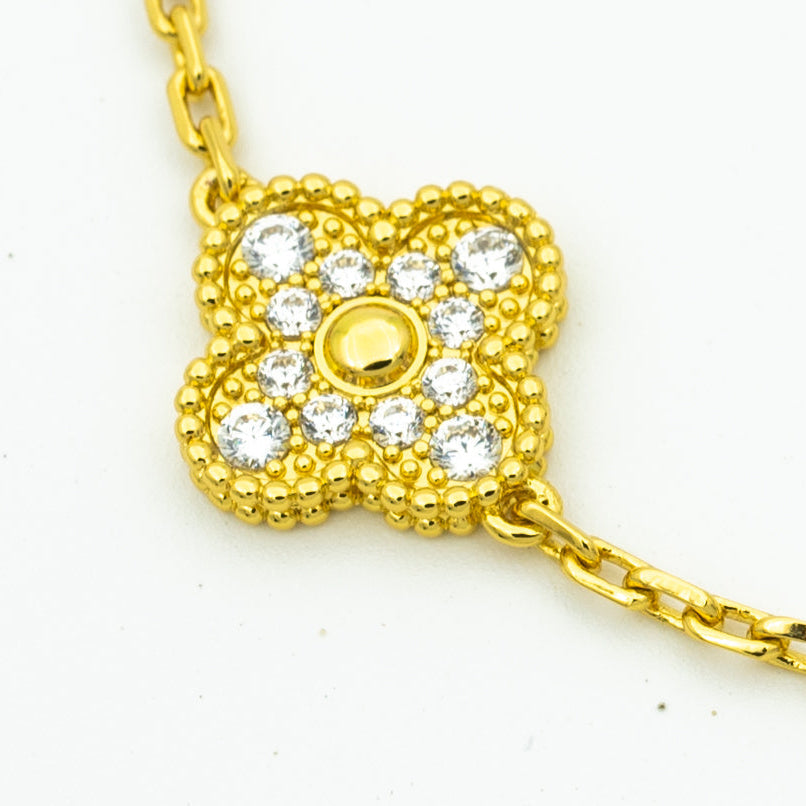 [Noble Aura jewelry] CLOVER 5 MOTIF LASER BRACELET COLLECTION