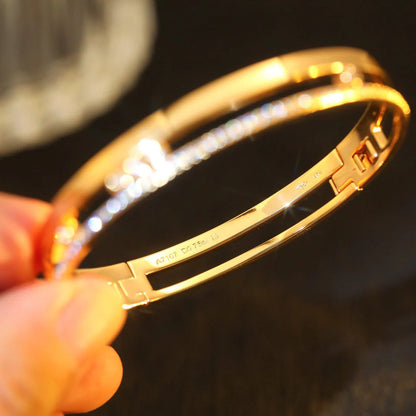 [Noble Aura jewelry]Move Romane Diamond Bangle Bracelet
