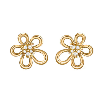 [Noble Aura jewelry] FLOWERLACE EARRING 5 DIAMONDS