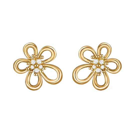 [Noble Aura jewelry] FLOWERLACE EARRING 5 DIAMONDS