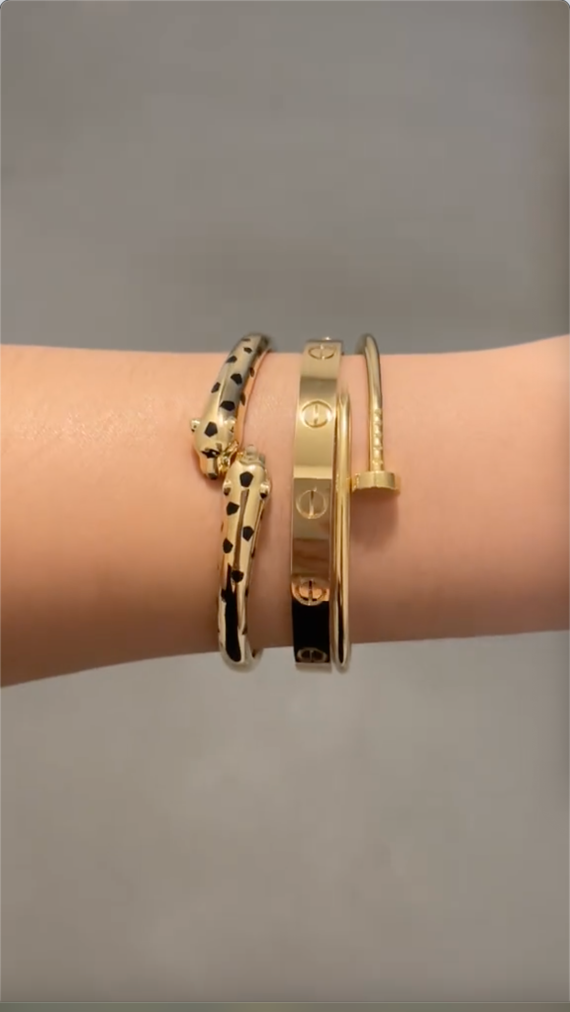 [Noble Aura jewelry] Panthère & LOVE  & JUSTE  Diamond Bracelet Stack Set