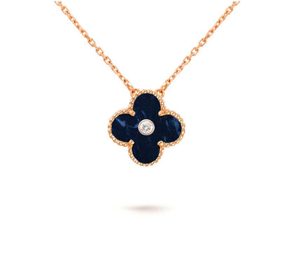 [Noble Aura jewelry]CLOVER 15MM DIAMOND SINGLE FLOWER NECKLACE COLLECTION