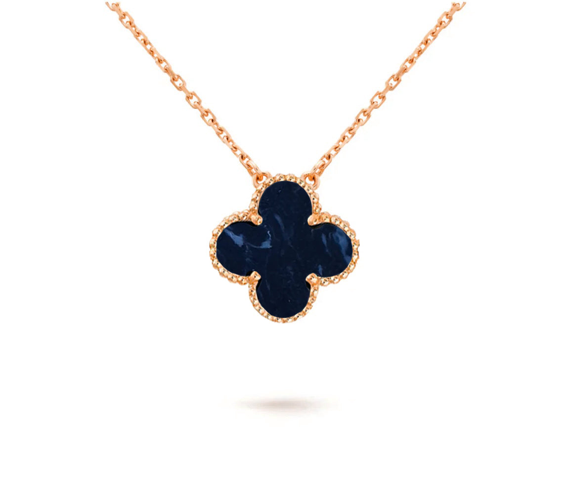 [Noble Aura jewelry]CLOVER 15MM SINGLE FLOWER NECKLACE COLLECTION