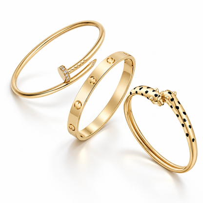 [Noble Aura jewelry] Panthère & LOVE  & JUSTE  Diamond Bracelet Stack Set