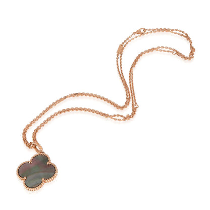 [Noble Aura jewelry]CLOVER 25MM GOLD DARK MOP BIG CLOVER NECKLACE