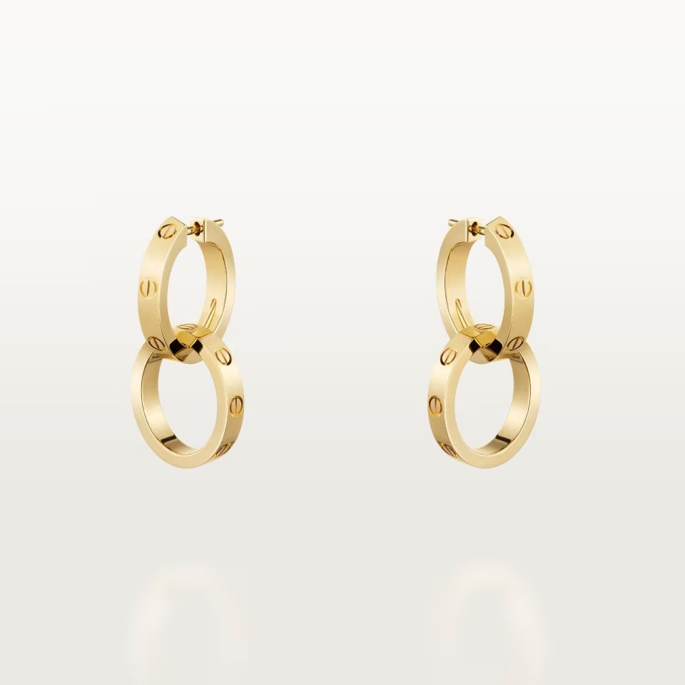 [Noble Aura jewelry]LOVE 3.3MM DANGLE EARRINGS