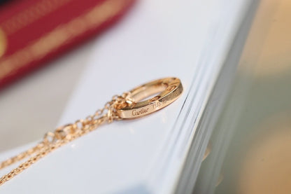 [Noble Aura jewelry]LOVE NECKLACE ADJUSTABLE ROSE GOLD 2 DIAMOND