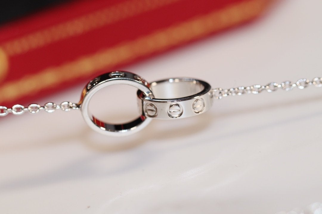 [Noble Aura jewelry]LOVE NECKLACE PINK GOLD AND SILVER