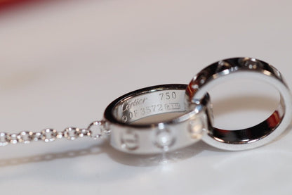 [Noble Aura jewelry]LOVE NECKLACE PINK GOLD AND SILVER