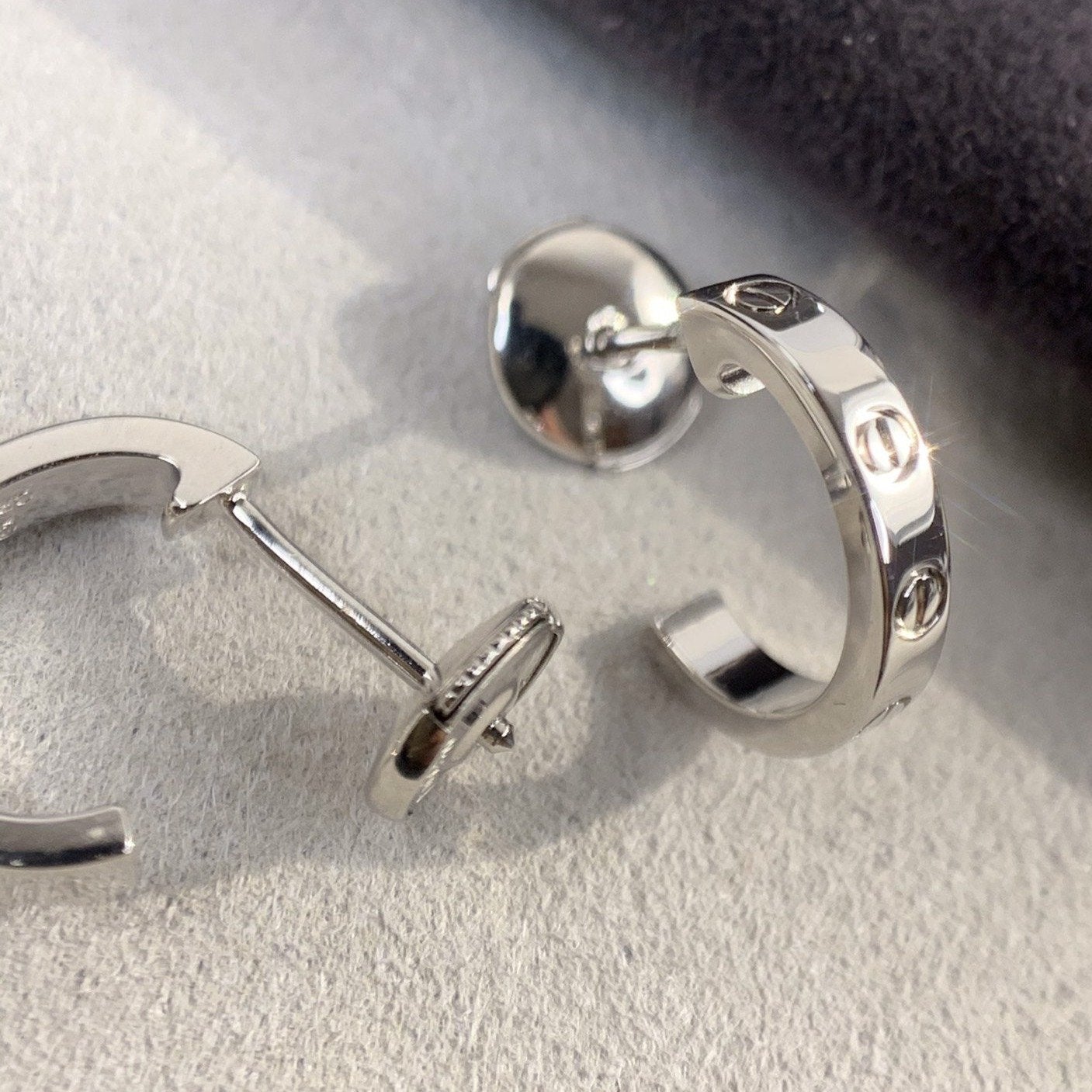 [Noble Aura jewelry]LOVE EARRINGS 2.65MM SILVER