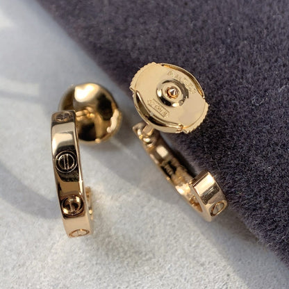 [Noble Aura jewelry]LOVE EARRINGS 2.65MM PINK GOLD