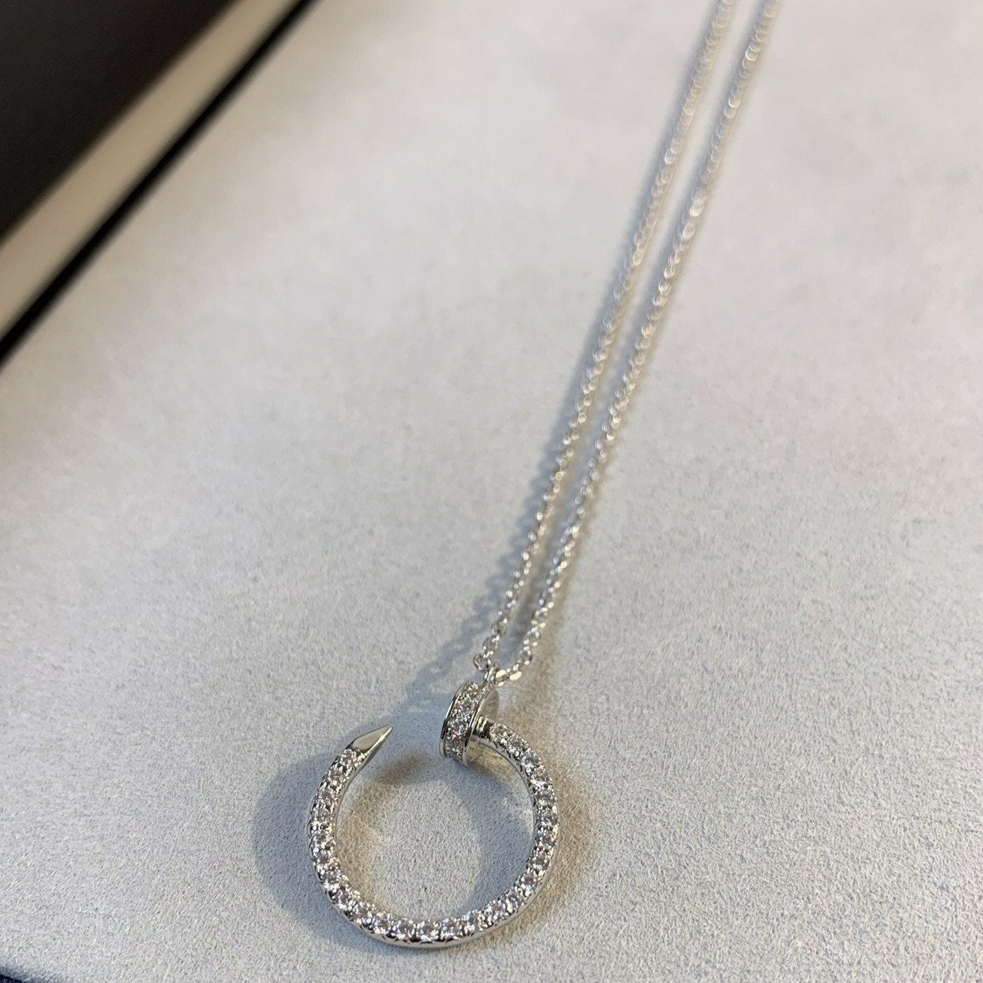 [Noble Aura jewelry]JUSTE NECKLACE SILVER DIAMONDS