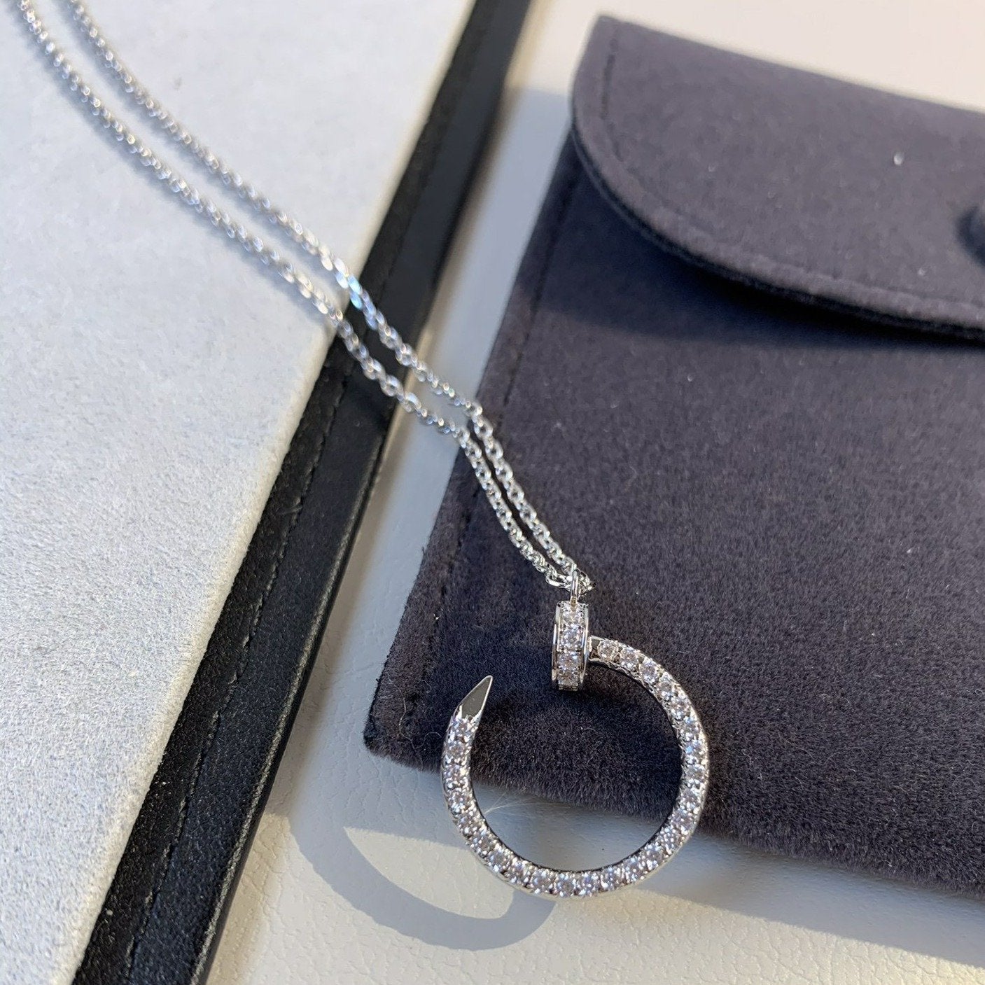 [Noble Aura jewelry]JUSTE NECKLACE SILVER DIAMONDS