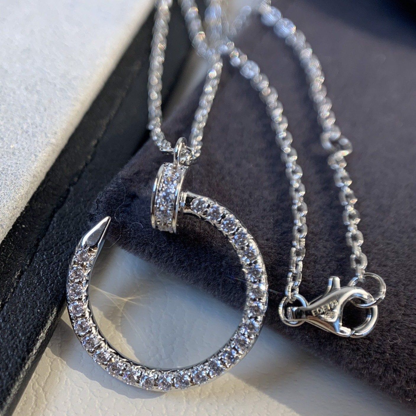 [Noble Aura jewelry]JUSTE NECKLACE SILVER DIAMONDS