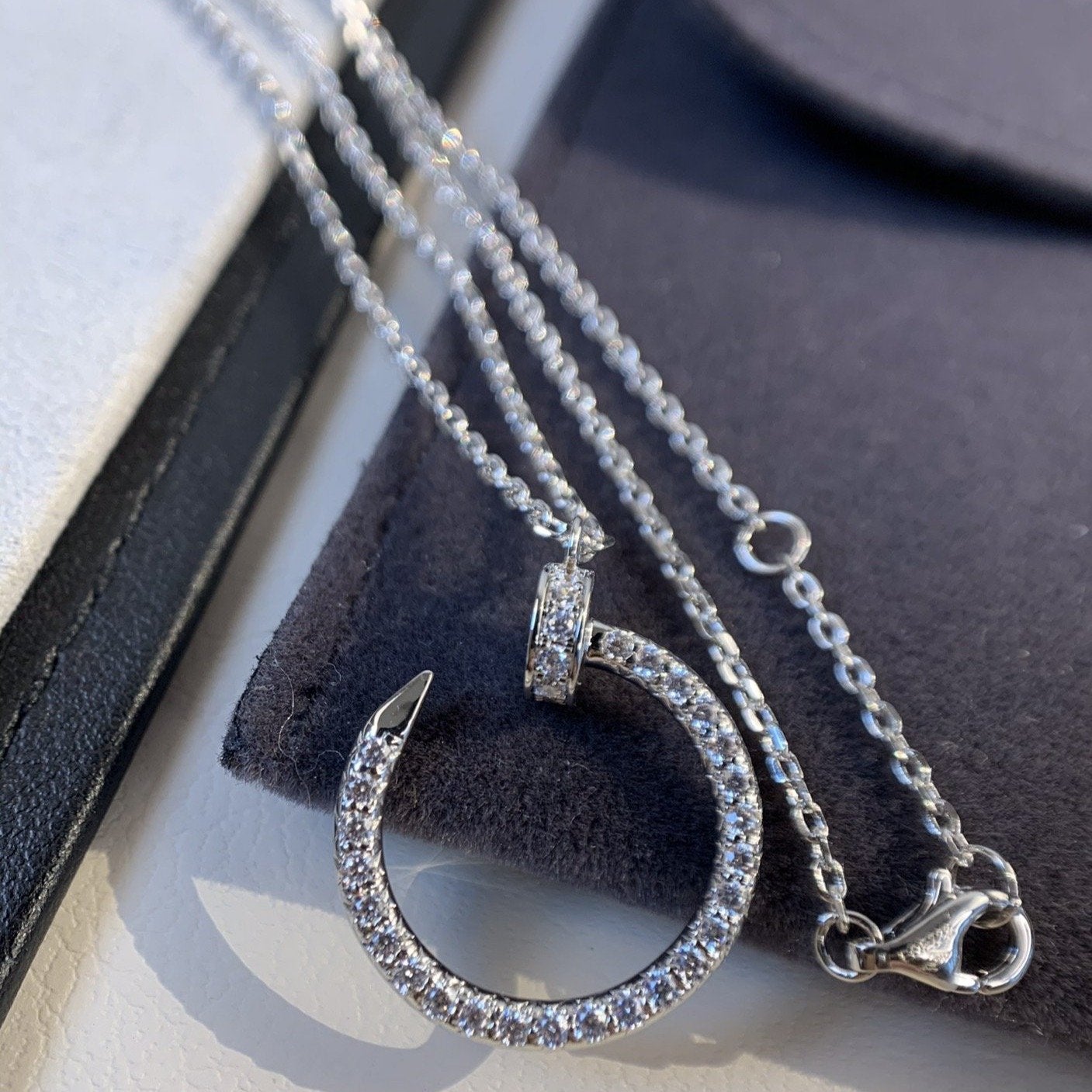 [Noble Aura jewelry]JUSTE NECKLACE SILVER DIAMONDS