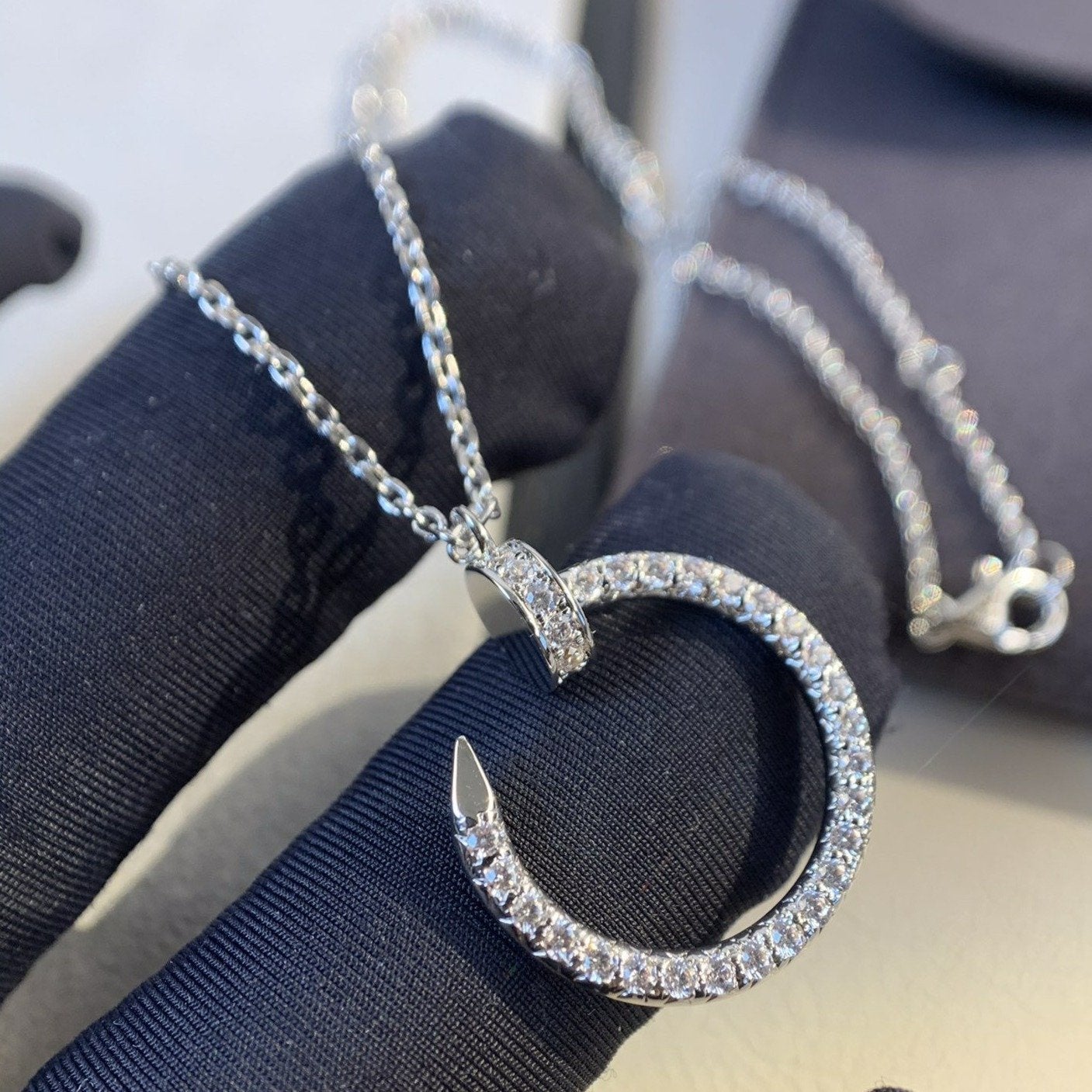 [Noble Aura jewelry]JUSTE NECKLACE SILVER DIAMONDS