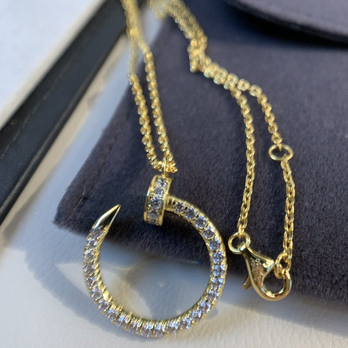 [Noble Aura jewelry]JUSTE NECKLACE GOLD DIAMONDS