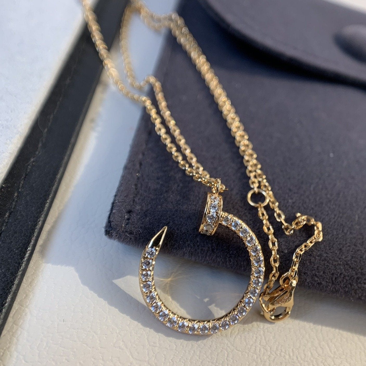 [Noble Aura jewelry]JUSTE NECKLACE PINK GOLD DIAMONDS