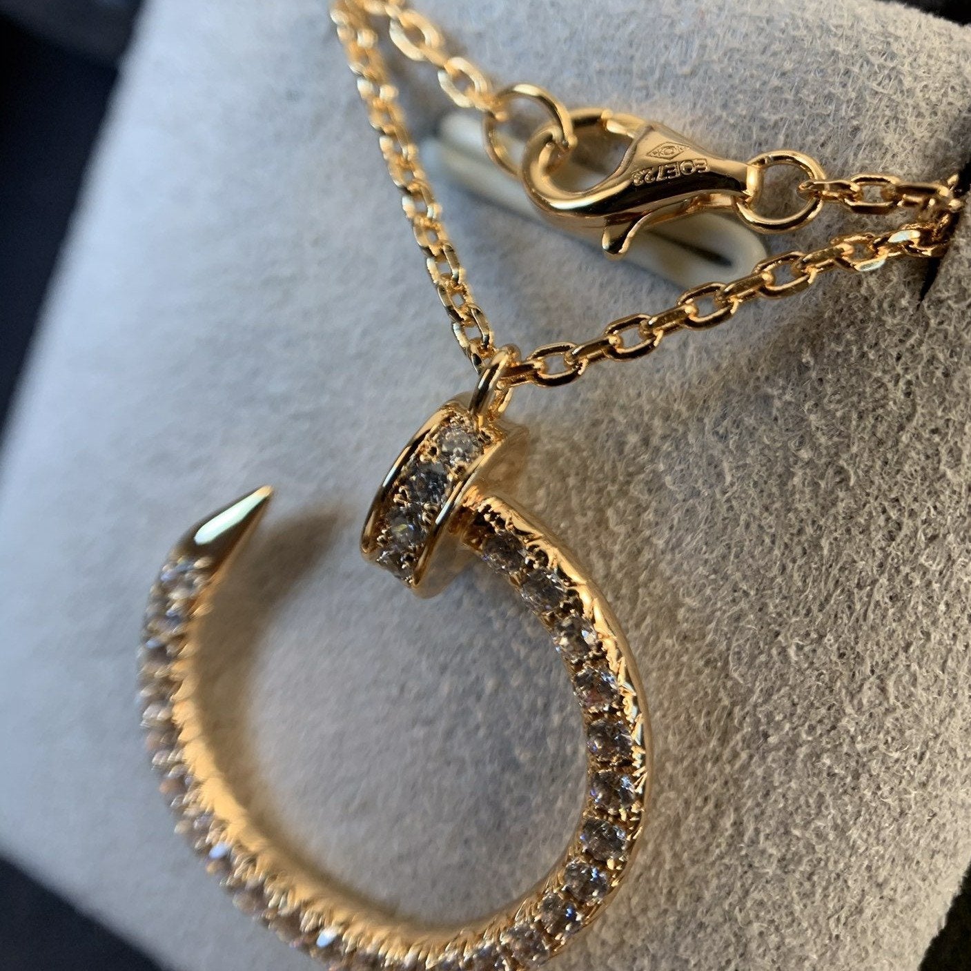 [Noble Aura jewelry]JUSTE NECKLACE PINK GOLD DIAMONDS