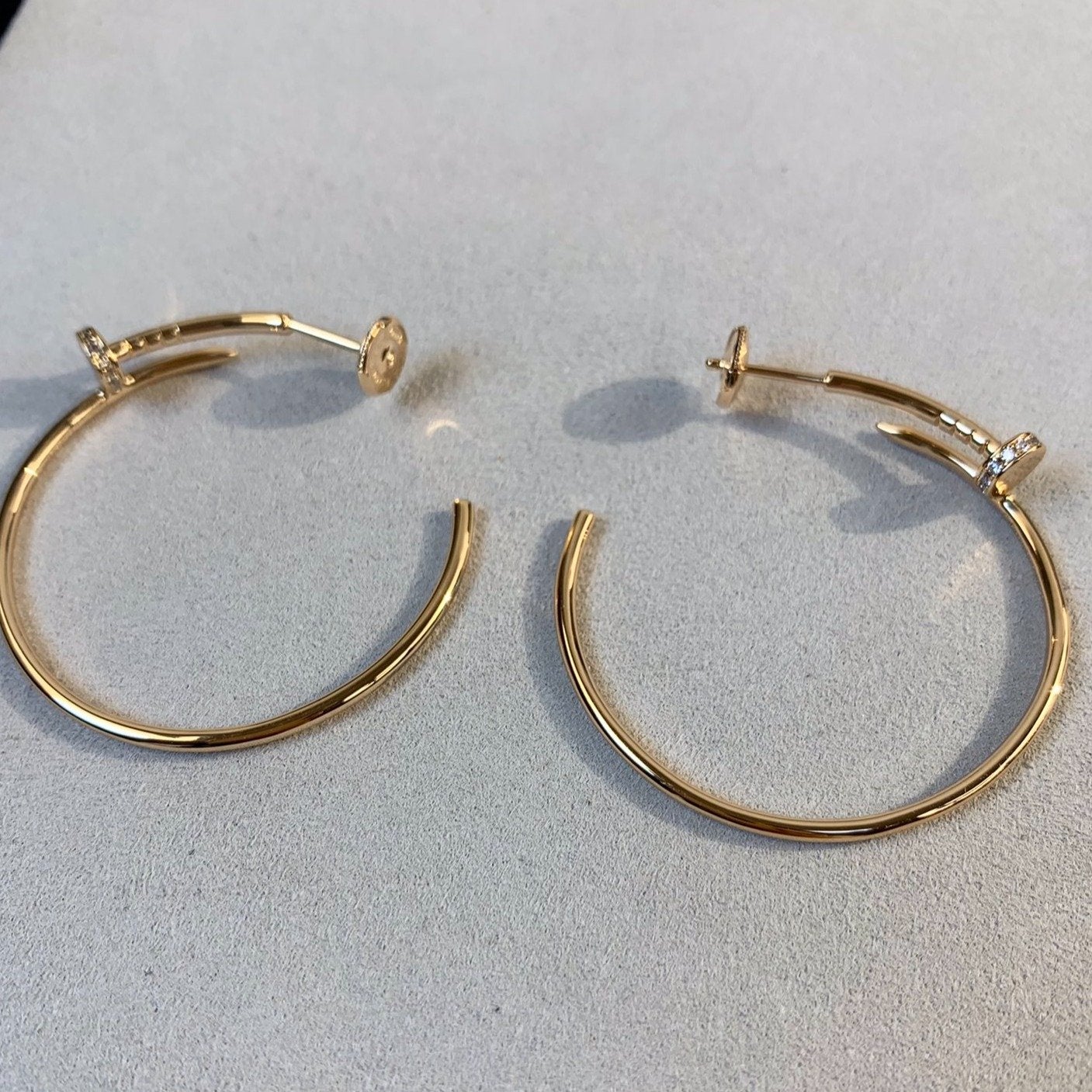 [Noble Aura jewelry]JUSTE EARRINGS GOLD DIAMONDS 1.8MM