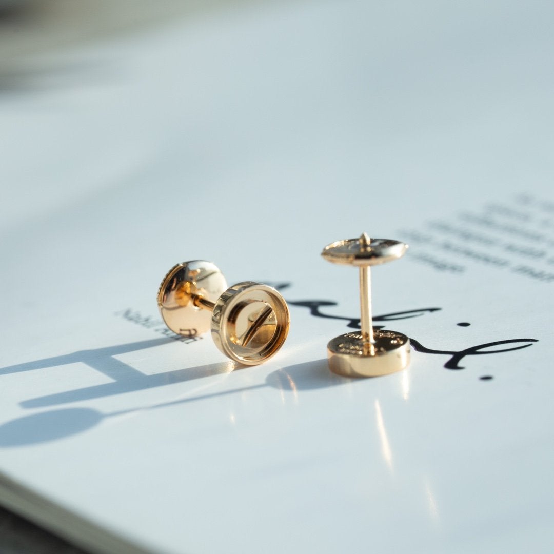 [Noble Aura jewelry]LOVE EARRINGS PINK GOLD 10MM