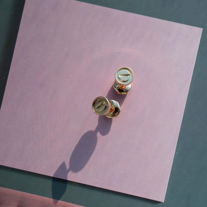 [Noble Aura jewelry]LOVE EARRINGS PINK GOLD 10MM