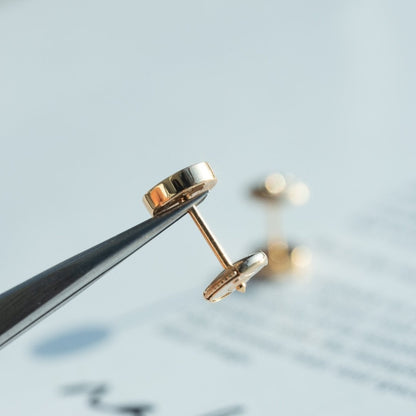 [Noble Aura jewelry]LOVE EARRINGS PINK GOLD 10MM