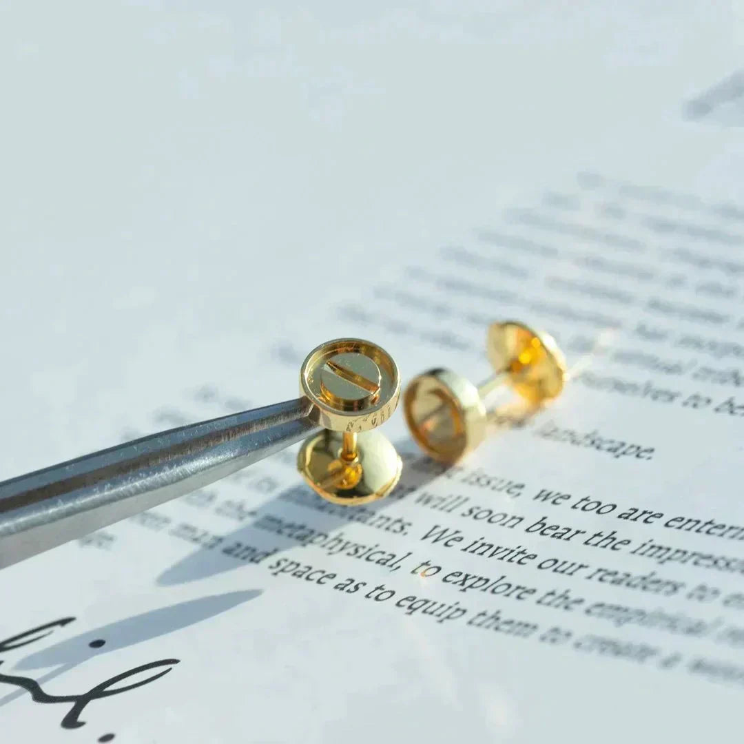 [Noble Aura jewelry]LOVE EARRINGS GOLD 10MM