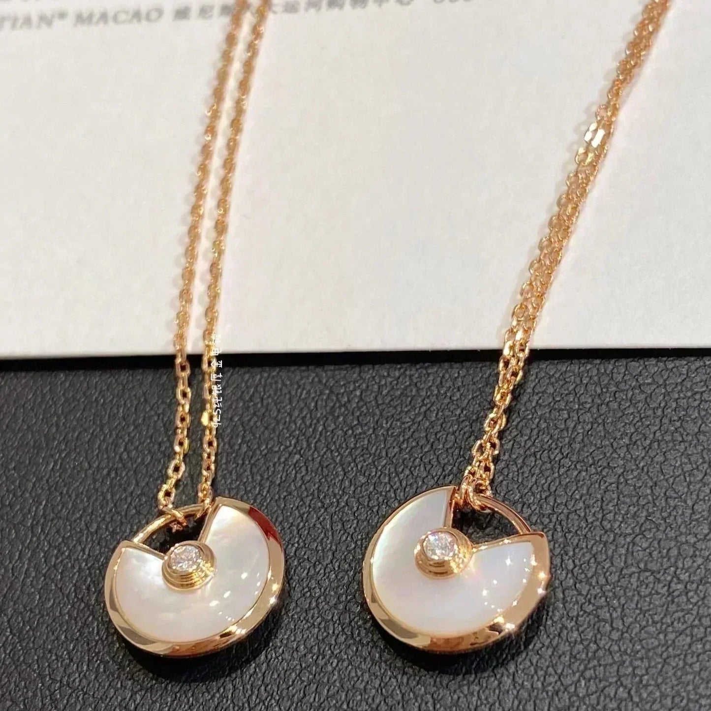 [Noble Aura jewelry]AMULETTE ROSE GOLD MOP NECKLACE