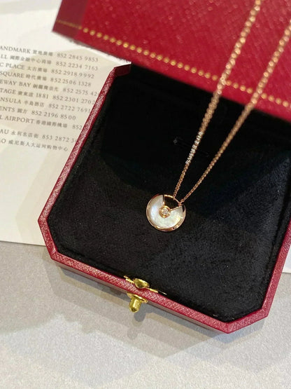 [Noble Aura jewelry]AMULETTE ROSE GOLD MOP NECKLACE