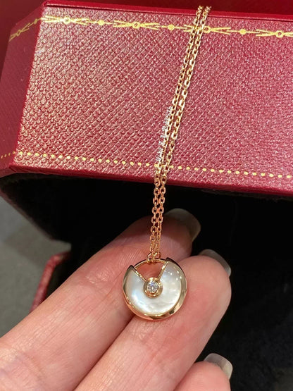 [Noble Aura jewelry]AMULETTE ROSE GOLD MOP NECKLACE