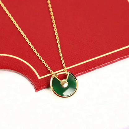 [Noble Aura jewelry]AMULETTE GOLD MALACHITE NECKLACE