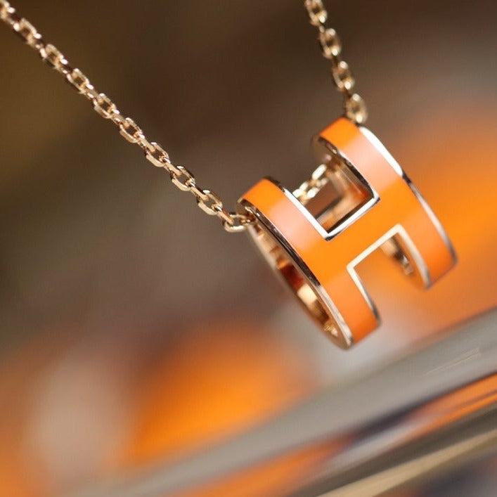 [Noble Aura jewelry]POP H PEDANT PINK GOLD