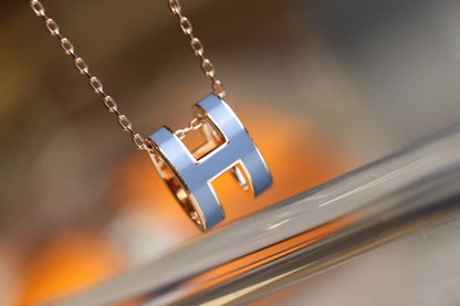 [Noble Aura jewelry]POP H PEDANT PINK GOLD