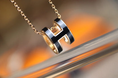 [Noble Aura jewelry]POP H PEDANT PINK GOLD