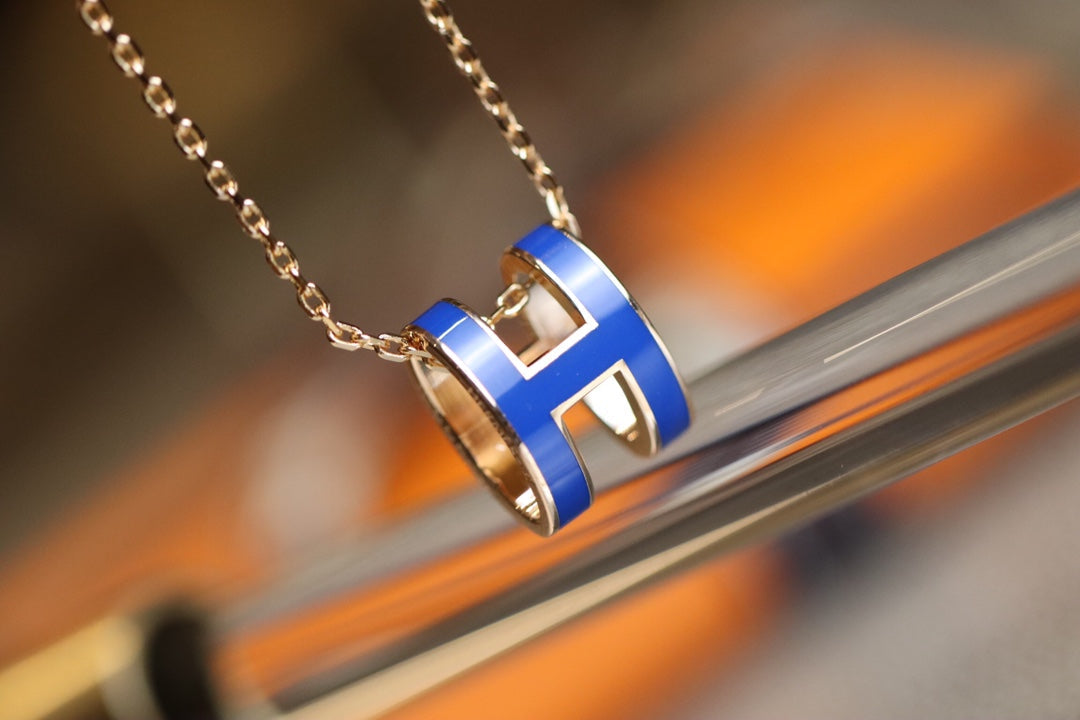 [Noble Aura jewelry]POP H PEDANT PINK GOLD