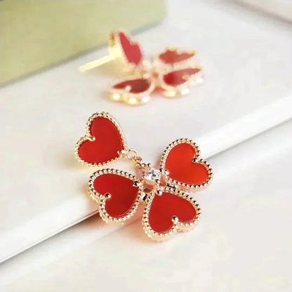 [Noble Aura jewelry]SWEET CLOVER CARNELIAN EARRINGS