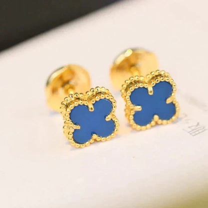 [Noble Aura jewelry]CLOVER MINI 9.5MM TURQUOISE EARRINGS