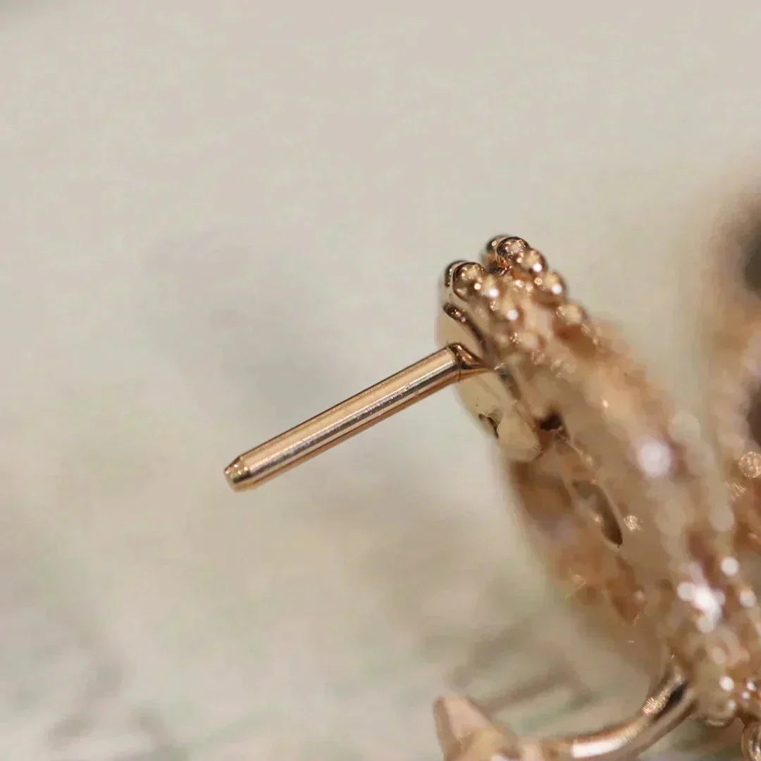 [Noble Aura jewelry]CLOVER MEDIUM 1 MOTIFS FUll DIAMOND EARRINGS