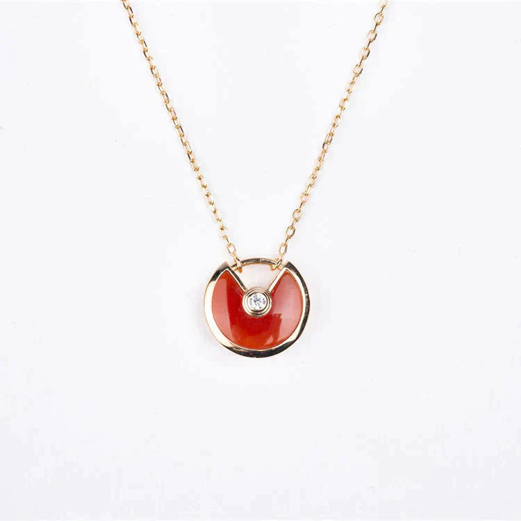 [Noble Aura jewelry]AMULETTE GOLD CARNELIAN ONYX NECKLACE