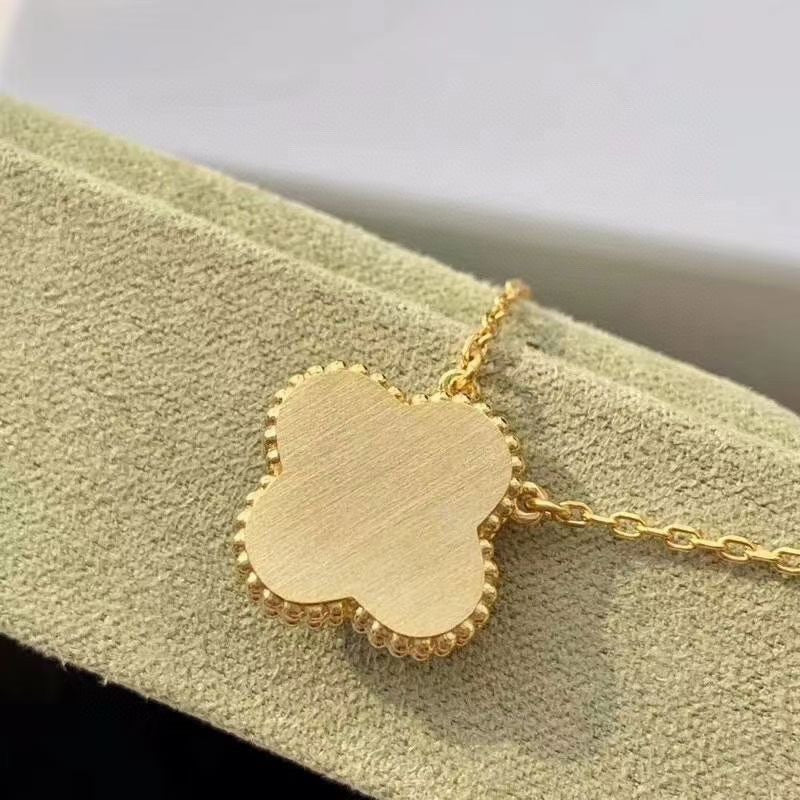 [Noble Aura jewelry]CLOVER 15MM DIAMOND TURQUOISE NECKLACE