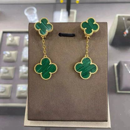 [Noble Aura jewelry]CLOVER 2 MOTIFS  EARRINGS (MULTIPLE CHOICESC