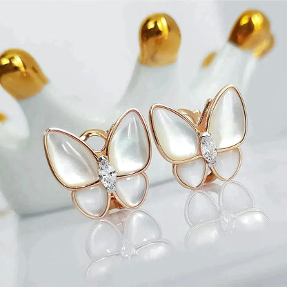 [Noble Aura jewelry]BUTTERFLY MOP DIAMOND EARRINGS